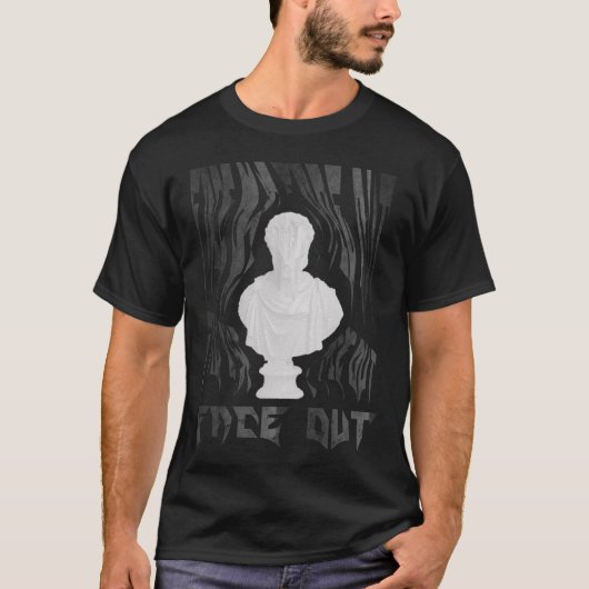 Gothic Vaporwave Classical Bust Text Art Tee (Vorderseite)
