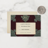 Gothic Velvet Secrets Graduation Gift Insert Mitteilungskarte (Vorderseite/Rückseite Beispiel)