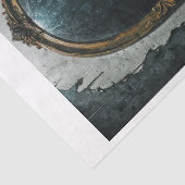 Gothic-verfluchte Puppe, die aus einem Spiegel kom Seidenpapier (Detail)