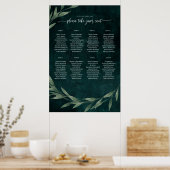Gothic Verlass Träume EMERALD GREEN, Sitzplan Po Poster (Küche)