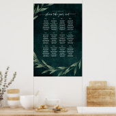 Gothic Verlass Träumerei EMERALD GREEN, Sitzplan Poster (Küche)