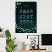 Gothic Verlass Träumerei EMERALD GREEN, Sitzplan Poster (Heimbüro)