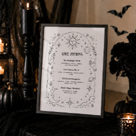 Gothic-verwunschene Halloween-Brautjungfernabschie Poster