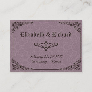 Gothic-Victorian-Damask-Hochzeitsplatzkarten Platzkarte