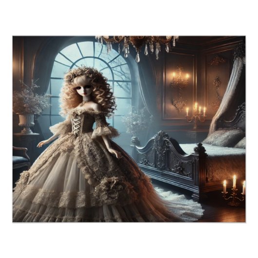 Gothic Victorian Doll – Dark Elegance Poster (Vorderseite)