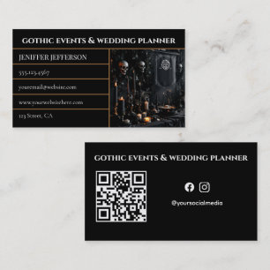 Gothic-Victorian-Event- & Hochzeitsplaner Visitenkarte
