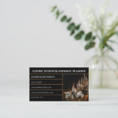 Gothic-Victorian-Event- & Hochzeitsplaner Visitenkarte (Stehend Vorderseite)