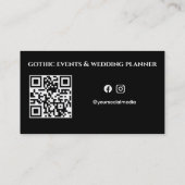 Gothic-Victorian-Event- & Hochzeitsplaner Visitenkarte (Rückseite)