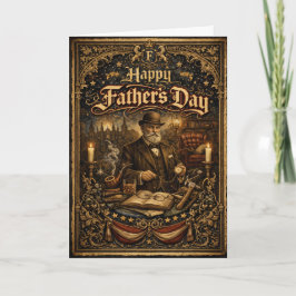 Gothic Victorian Gentleman Vatertag Feiertagskarte