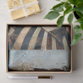 Gothic Victorian Girl & Raven Teal Florals Seidenpapier (Geschenk)