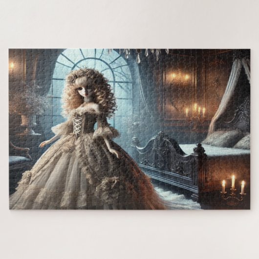 Gothic-Victorian-Puppe – Dunkle Eleganz Puzzle (Horizontal)