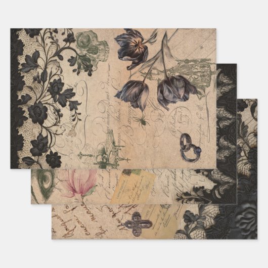 Gothic-Victorian-Shabby-Chic-Mischung Geschenkpapier Set (Set)