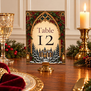 Gothic-Victorian-Weihnachtsdinner-Tischnummer Tischnummer
