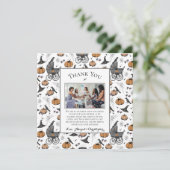 Gothic Viktorianisch Baby Carriage Dankeschön Card Einladung (Stehend Vorderseite)