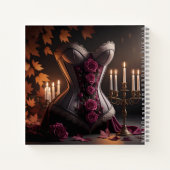 Gothic Viktorianisch Corset Lila Rose Herbst Herbs Notizblock (Rückseite)