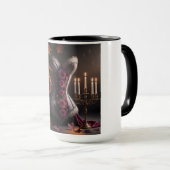 Gothic Viktorianisch Corset Lila Rose Herbst Herbs Tasse (VorderseiteRechts)