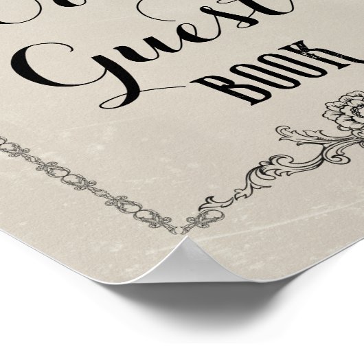 Gothic Viktorianisch Editable Party Event Sign Poster (Ecke)