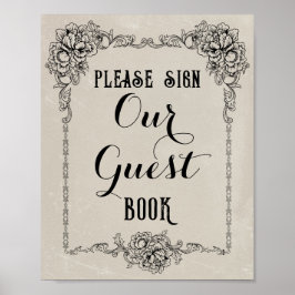 Gothic Viktorianisch Editable Party Event Sign Poster