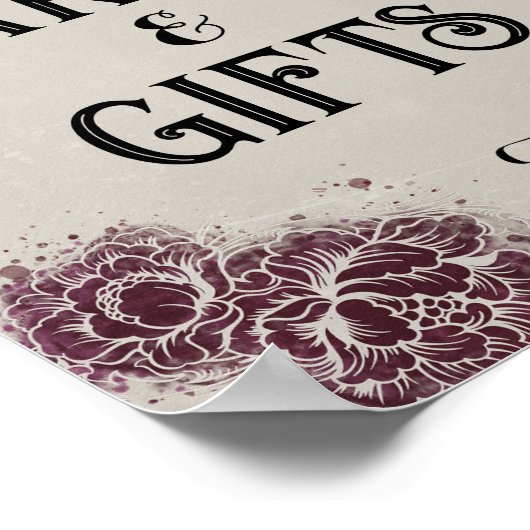 Gothic Viktorianisch Editable Party Event Sign Poster (Ecke)