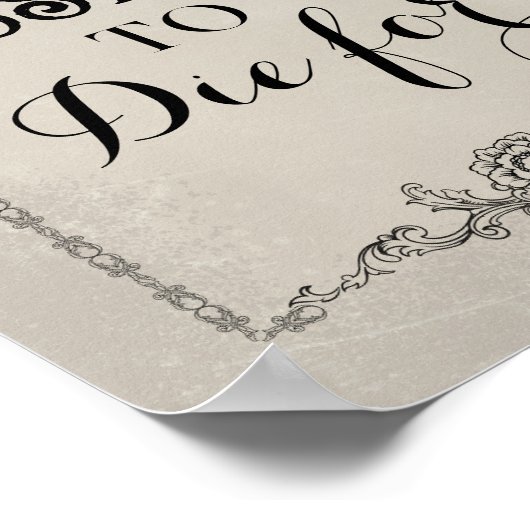 Gothic Viktorianisch Editable Party Event Sign Poster (Ecke)