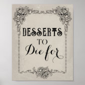 Gothic Viktorianisch Editable Party Event Sign Poster (Vorne)