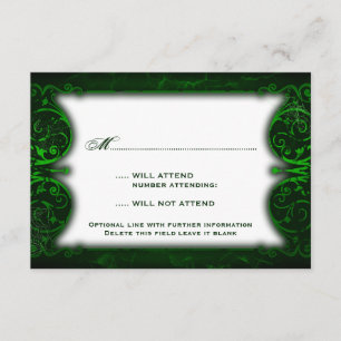 Gothic Viktorianisch Ghoulish Green UAWG RSVP Karte