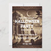 Gothic Viktorianisch Graveyard Halloween-Party Einladung (Vorderseite)
