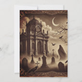 Gothic Viktorianisch Graveyard Halloween-Party Einladung (Rückseite)