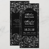 Gothic Viktorianisch Gruselig Schwarz Save the Dat Date (Vorne/Hinten)