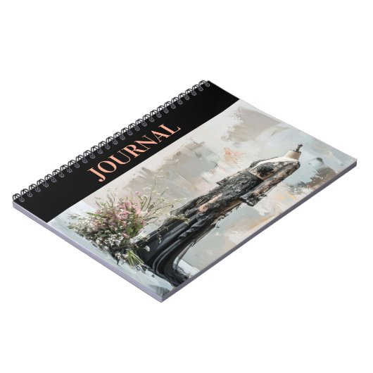 Gothic Viktorianisch LBD Little Black Dress Journa Notizblock (Linke Seite)