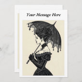 Gothic Viktorianisch Portrait Einladung (Vorne/Hinten)