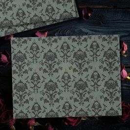 Gothic Viktorianisch Skull & Rose Damask Tissue Pa Seidenpapier