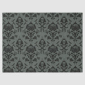 Gothic Viktorianisch Skull & Rose Damask Tissue Pa Seidenpapier (Vorderseite)