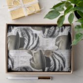 Gothic Viktorianisch Skulls Feathers Hat Zeitung Seidenpapier (Geschenk)