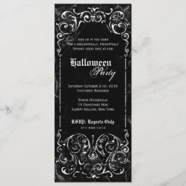 Gothic Viktorianisch Spooky Black Halloween-Party Einladung