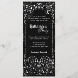 Gothic Viktorianisch Spooky Black Halloween-Party Einladung