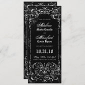 Gothic Viktorianisch Spooky Black Save the Date (Vorne/Hinten)
