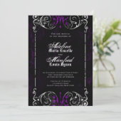 Gothic Viktorianisch Spooky Wedding Einladung (Stehend Vorderseite)