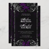 Gothic Viktorianisch Spooky Wedding Einladung (Vorne/Hinten)