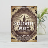 Gothic Viktorianisch Spuk House Halloween-Party Einladung (Stehend Vorderseite)