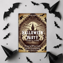 Gothic Viktorianisch Spuk House Halloween-Party Einladung