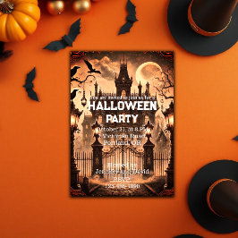 Gothic Viktorianisch Spuk House Halloween-Party Einladung
