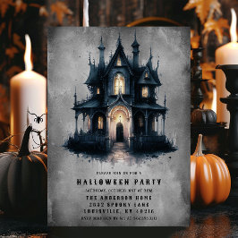 Gothic Viktorianisch Spuk House Halloween-Party Einladung