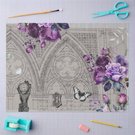 Gothic Viktorianisch Steampunk Decoupage Seidenpapier (Basteln)