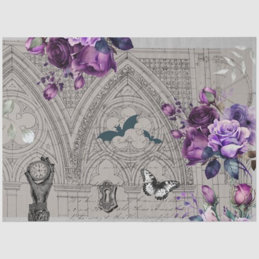 Gothic Viktorianisch Steampunk Decoupage Seidenpapier (Vorderseite)