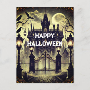 Gothic viktorianisch vintage Frohes Halloween Feiertagspostkarte