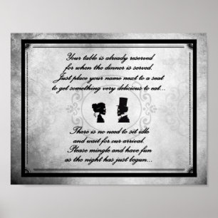 Gothic Viktorianisch Wedding Sign Poster