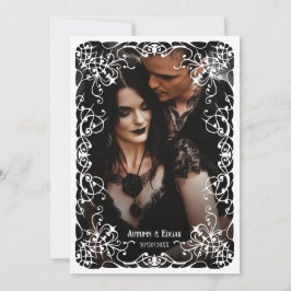 Gothic viktorianische Foto-Hochzeit Save-the-Date Einladung