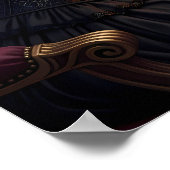 Gothic viktorianische Gamerin-Kunst Poster (Ecke)