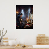 Gothic viktorianische Gamerin-Kunst Poster (Küche)